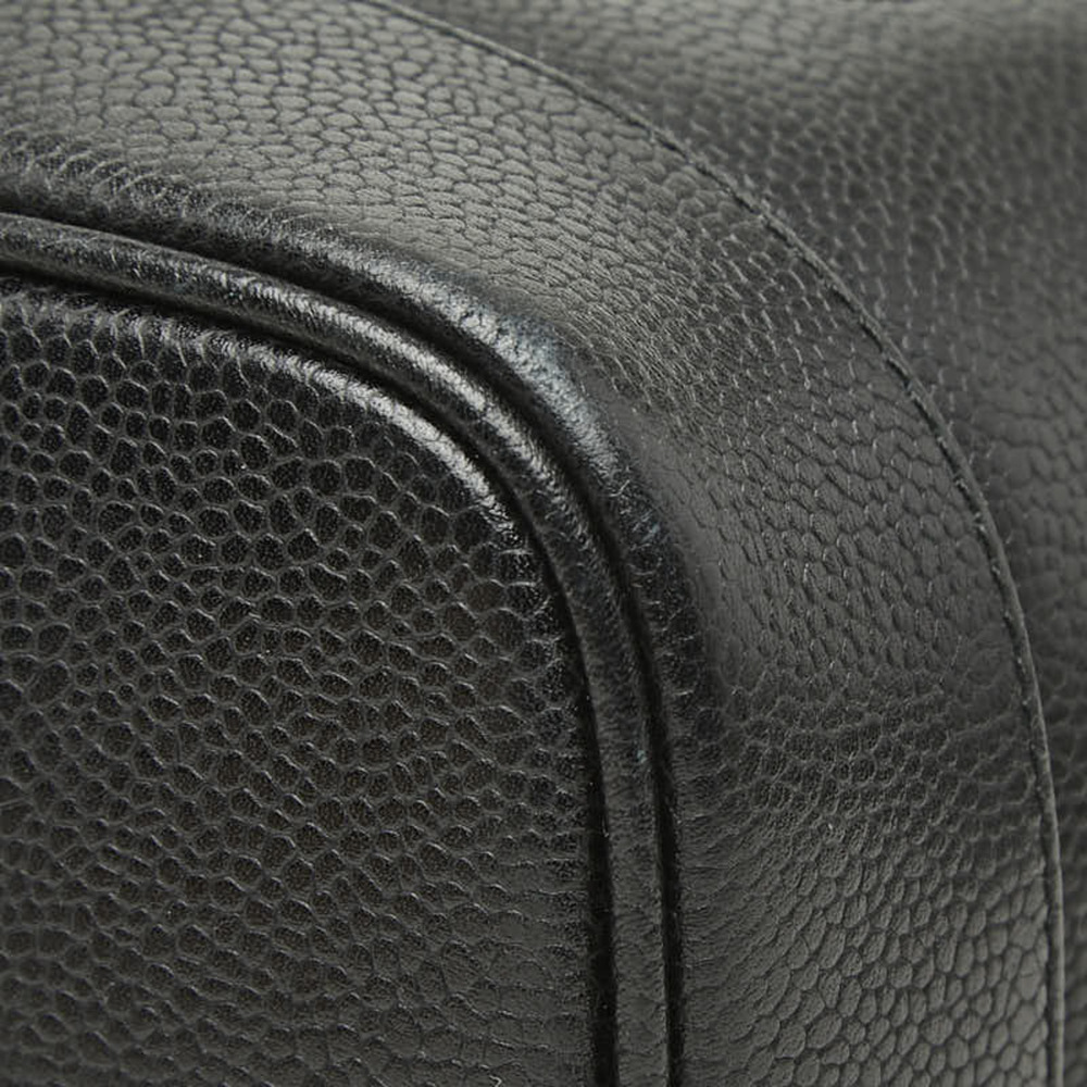 CHANEL Black Caviar Leather Logo Vanity Bag - Picture 4 of 10